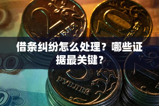 济南借条纠纷怎么处理？哪些证据最关键？