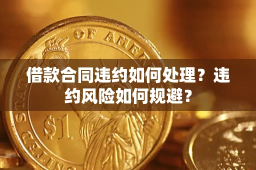 济南借款合同违约如何处理？违约风险如何规避？