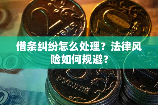 济南借条纠纷怎么处理？法律风险如何规避？