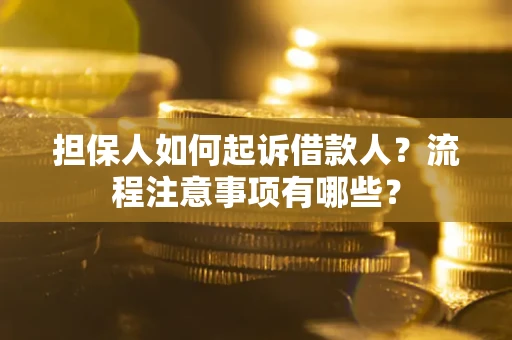济南担保人如何起诉借款人？流程注意事项有哪些？